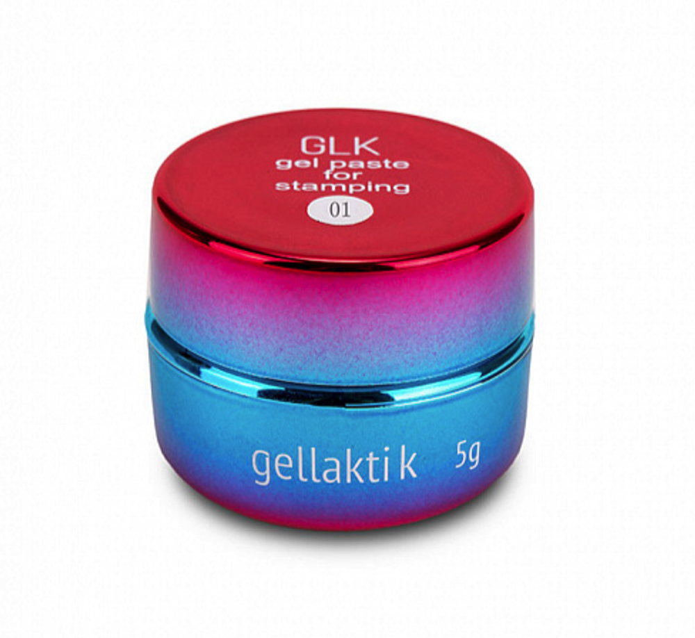 Гель-паста для стемпинга GELLAKTIK GGPST-11 (Серебро) с липким слоем, 5 гр