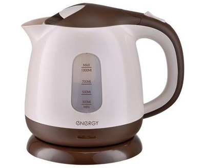 Чайник электр. Energy E-275 бежевый (диск, 1л) 1кВт, термопластик