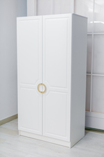 Шкаф 2-х дверный Милан МДФ белый/белый