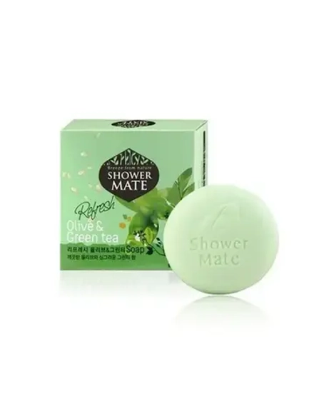 Kerasys Shower Mate Мыло косметическое Olive & Green Tea 100 гр
