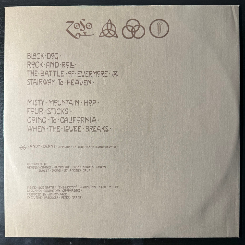 Led Zeppelin ‎– IV (Япония 1976г.)