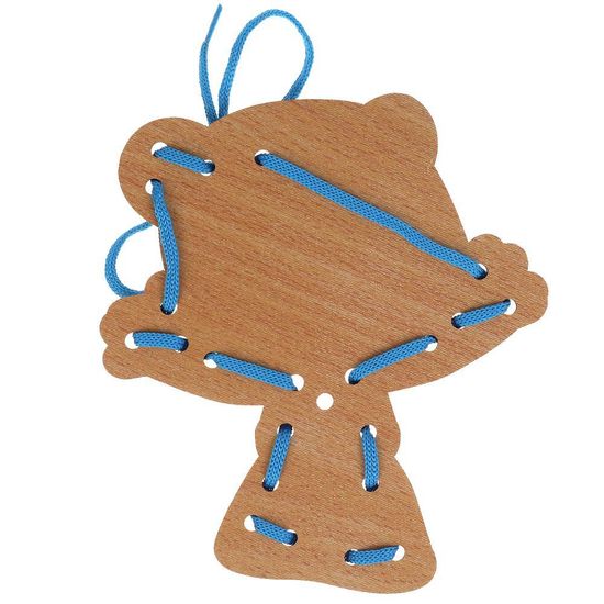 Игрушка деревянная Ми-ми-мишки шнуровка Кеша 18*17 см Буратино