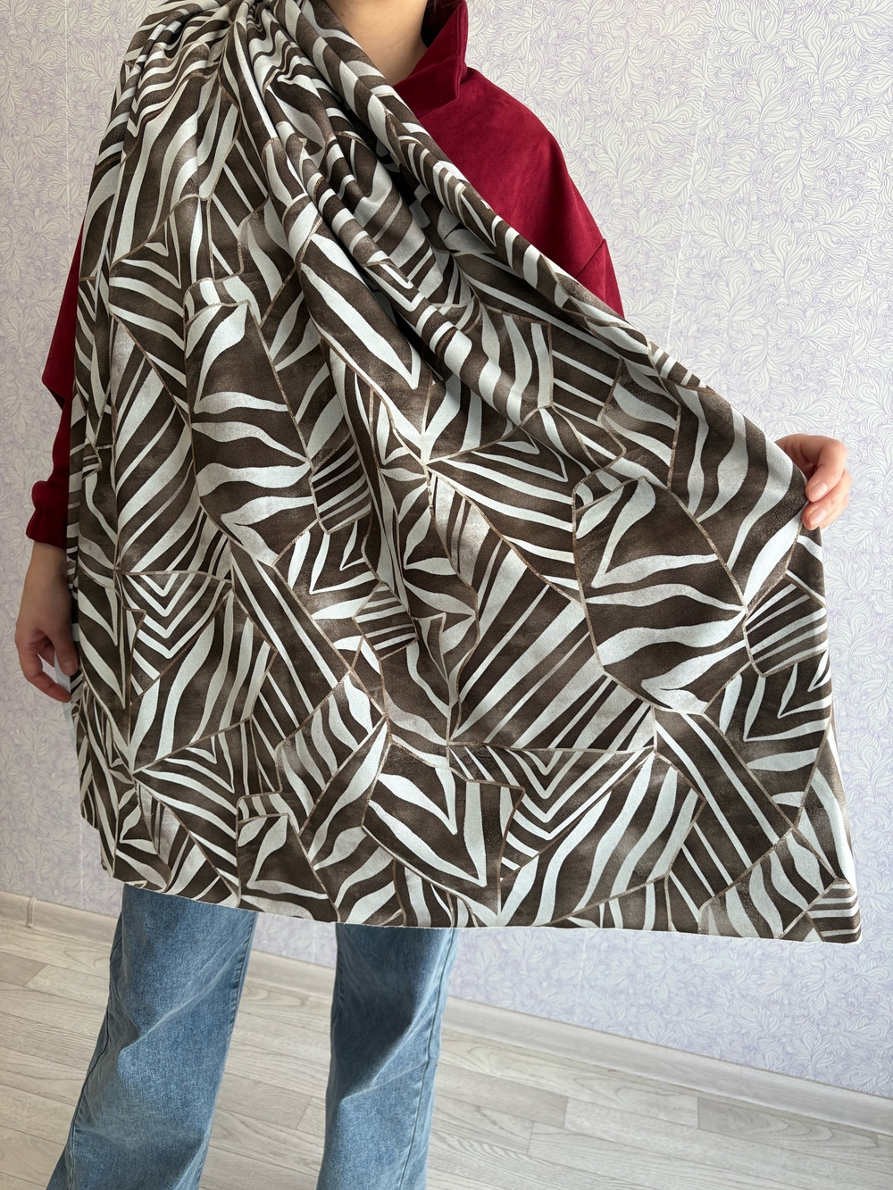 ЛИСТЬЯ МОККО - Футер 2х-нитка с лайкрой, компакт пенье (ДЖ72 Маша) (к2 ширина 165см)