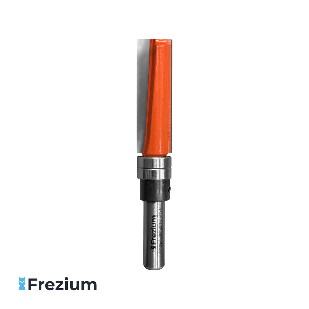 Обгонная прямая фреза по дереву с верхними подшипниками "Frezium" (12.7x8x40x83; PFV-205-12.7)