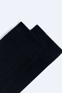 ZARA НОСКИ ИЗ РЕЛЬЕФНОЙ ТКАНИ В РУБЧИК, МОРСКОЙ СИНИЙ
