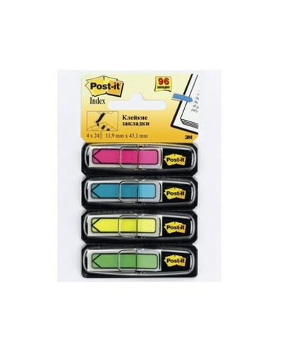 Закладки с л/к узкие 4цв. Post-it index Стрелки 684-ARR4