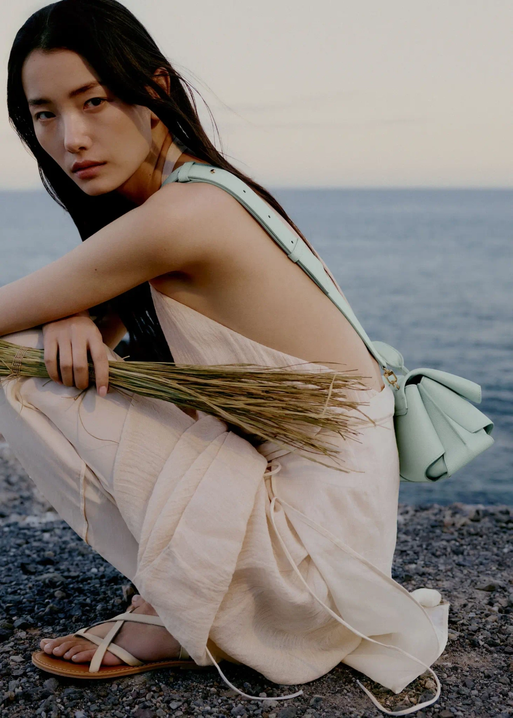 POLENE СУМКА MOKKI MINI, ЦВЕТ МОРСКОЙ ВОЛНЫ