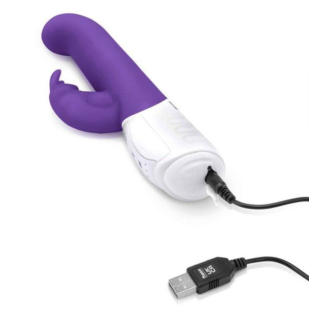 Фиолетовый вибромассажер для G-точки Come hither G-Spot Rabbit - 24,5 см. (Цвет: фиолетовый)