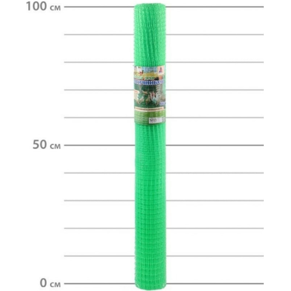 Сетка для птичников, пластмасса, 13 х 15 мм, 100х1000 см, зел, Протэкт, Ф-13/1/10