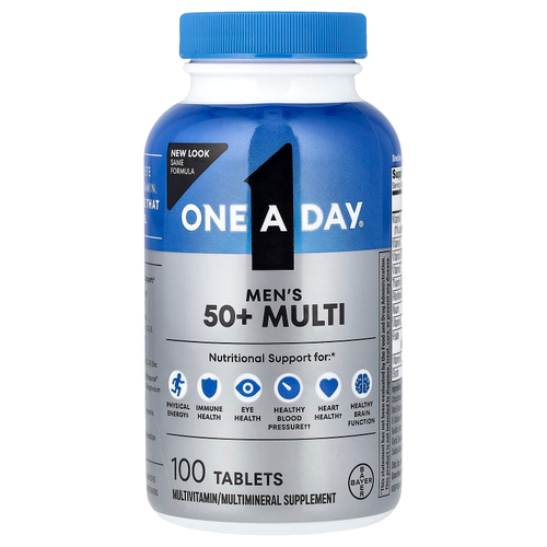 One-A-Day, Men's 50+, Healthy Advantage, мультивитаминная/мультиминеральная добавка, 100 таблеток