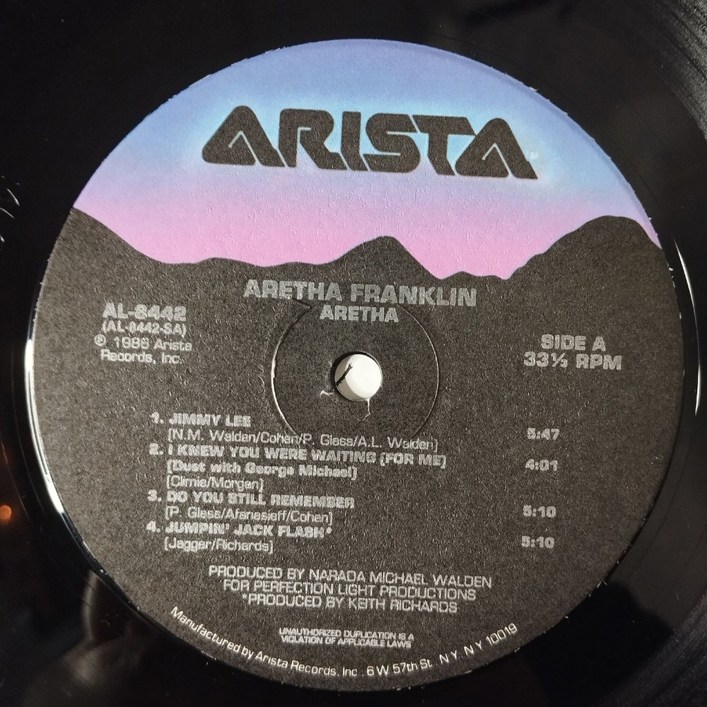 Винтажная виниловая пластинка LP Aretha Franklin (USA 1986)
