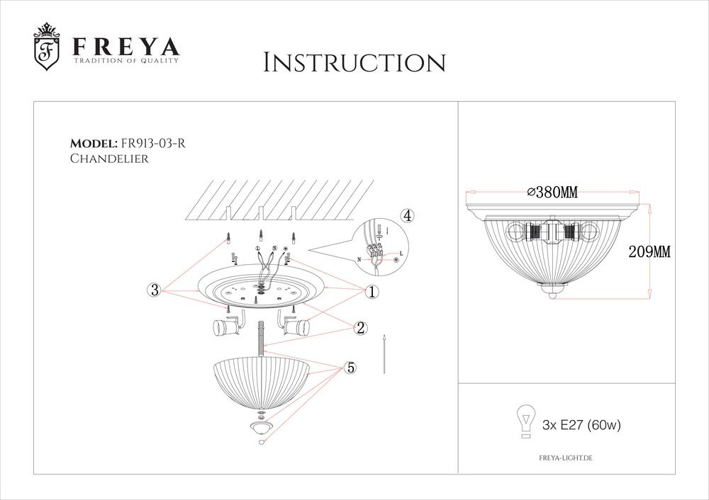 Накладной светильник Freya FR2913-CL-03-BZ
