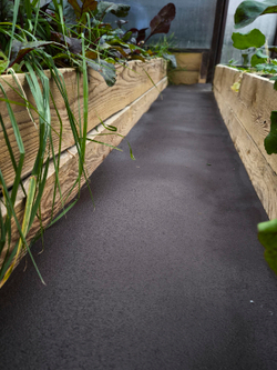 Покрытие для садовых дорожек из резино-пластика 2 мм (1,8мм), ширина 50 см (коричневый)