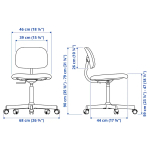 Стул офисный - IKEA BLECKBERGET, 68x68x90см, розовый, БЛЕКБЕРГЕТ ИКЕА
