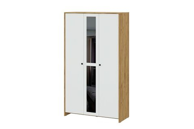Дольче Шкаф трехстворчатый Дуб Золотой/Белый