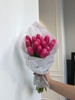 Букет из 15 розовых тюльпанов