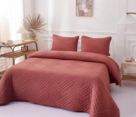 Покрывало 230х250 и 2 наволочки 50х70 Sofi De MarkO Мориц красное