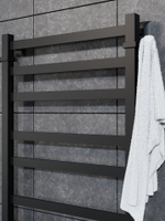 Полотенцесушитель водяной черный матовый Keerol LP8 800x500, вент. углов. 3/4"х1/2" г/ш (пара)