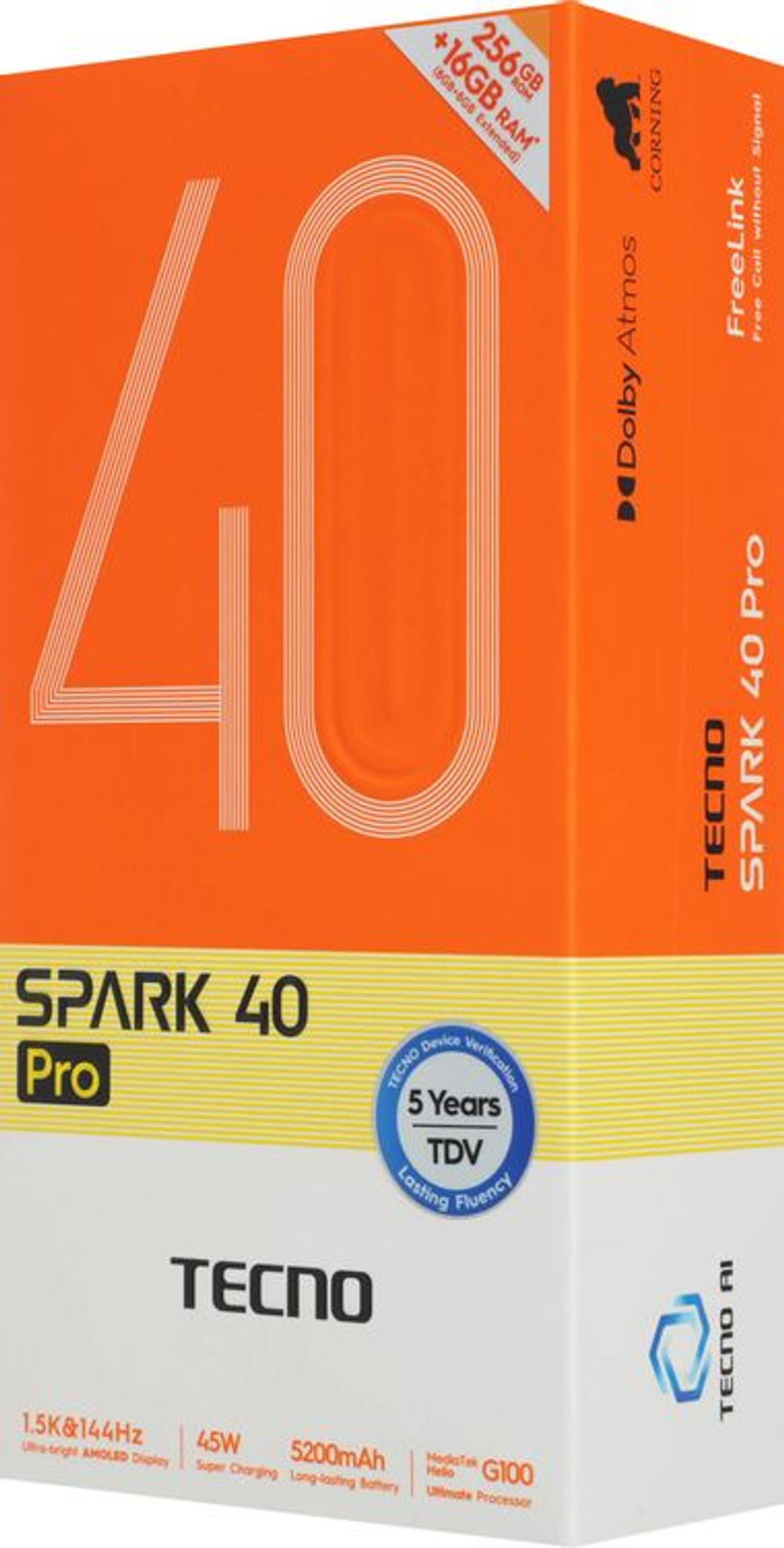 6.78" Смартфон TECNO Spark 40 Pro 8/256Gb,  NFC,  AMOLED,  144Гц,  5200мAч,  синий