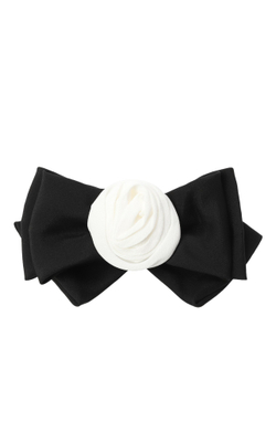 Бант с белой розой S