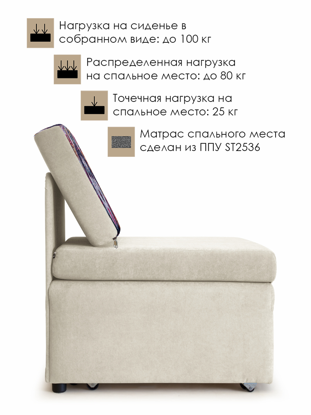 Кресло-кровать "Миник", купон Хаски