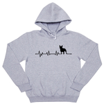 Толстовка "Французский бульдог - сердечный ритм"