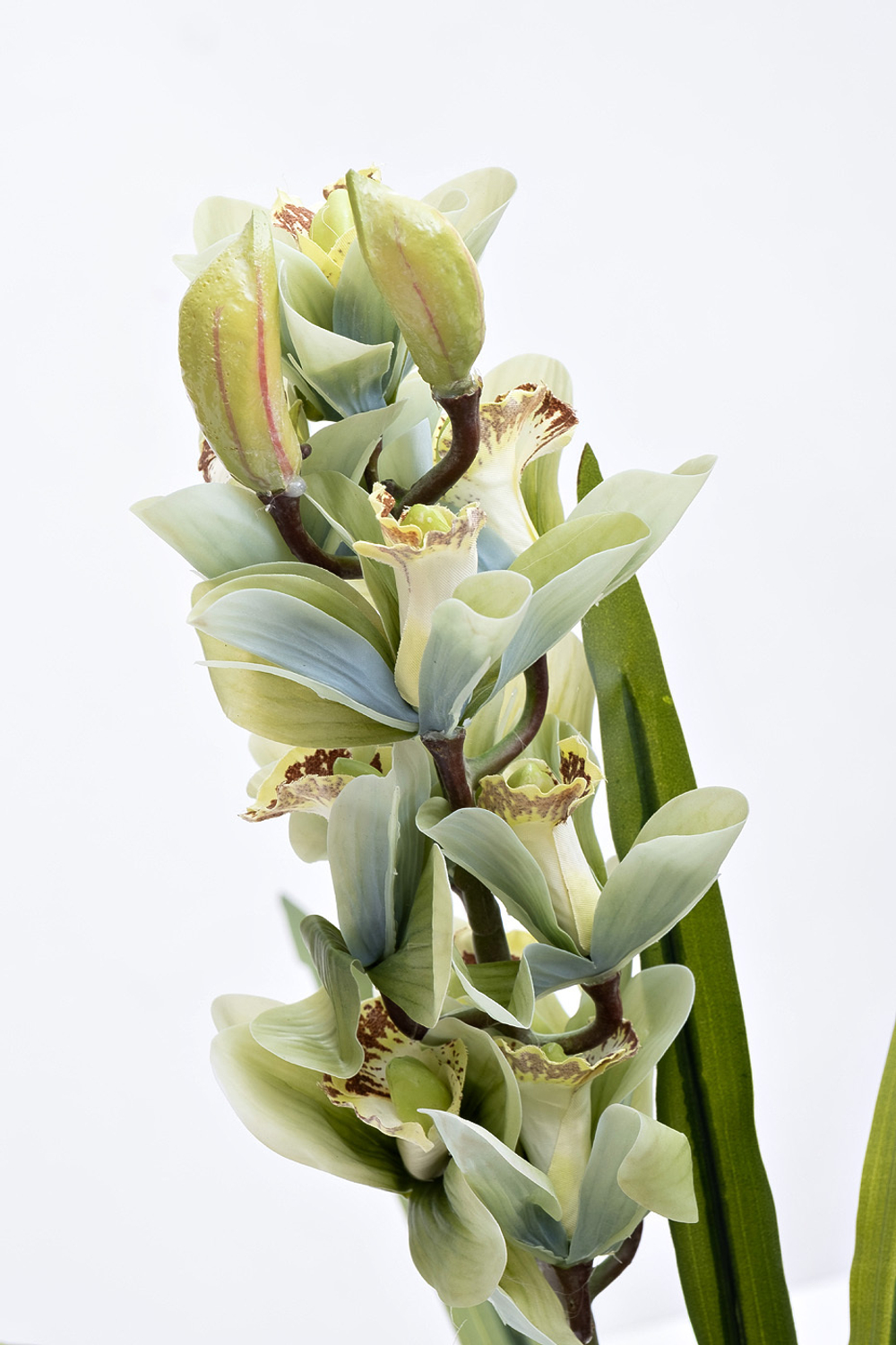 Орхидея Cymbidium искусственная в горшке 110см Garda Decor 29BJ-911-33
