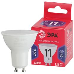 Лампа светодиодная ЭРА RED LINE LED MR16-11W-865-GU10 R GU10 11 Вт софит холодный дневной свет | Лампы cветодиодные Точечные (Софиты) (MR, PAR)