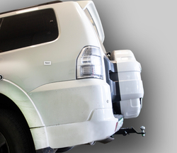 Фаркоп Лидер-плюс для Mitsubishi Pajero 2000-2020 без снятия и выреза бампера. Тип шара: E. Нагрузки: 1500/100 кг,(без электрики в комплекте) - M114-E