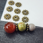 Разделитель для бусин, ювелирный сплав, 9×1.2 мм