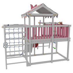 Детский домашний игровой комплекс чердак ДК2Р Розовый