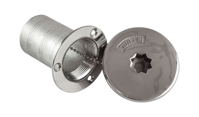 Горловина заливная для бензина, шланг 50 мм , нерж. сталь, под ручку лебедки