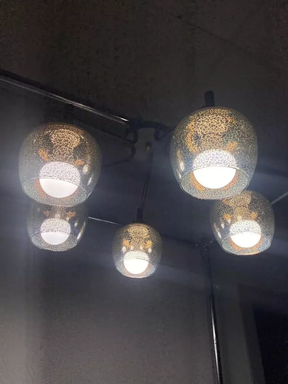 Люстра потолочная BOBO  E27*5*60W черный, бронза