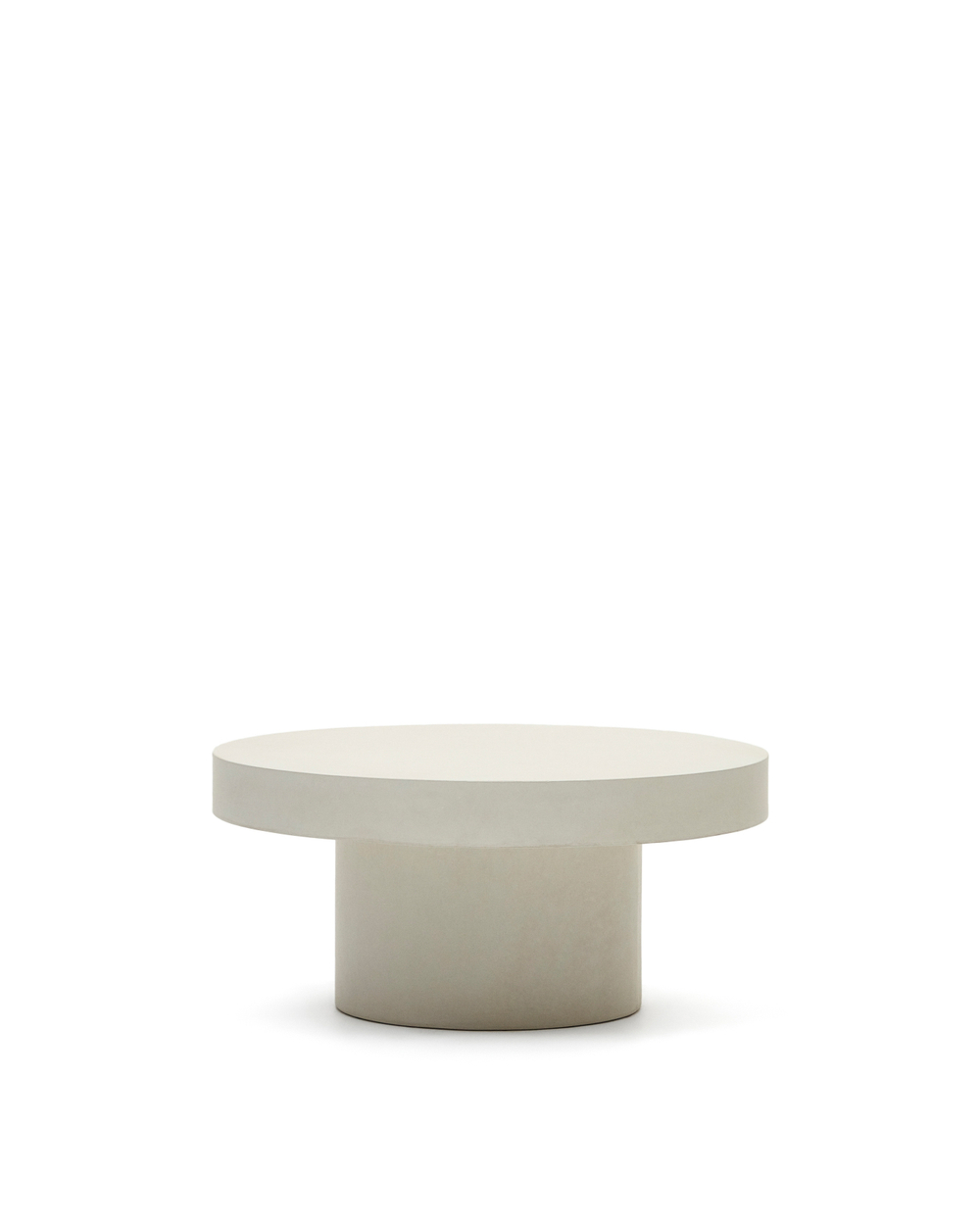 Aiguablava Круглый журнальный столик из белого цемента Ø 90 см
