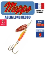 Блесна для рыбалки вращающаяся Mepps AGLIA LONG REDBO