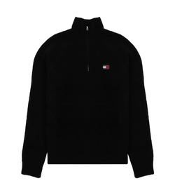 Свитер на молнии Tommy Jeans Quarter-Zip Raglan Black Melange