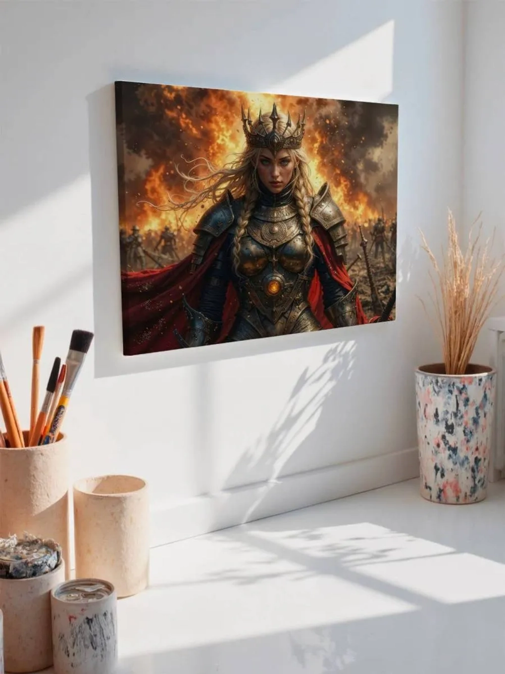 Картина на стену 40 X 50 Девушка воин