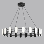 8342/40L LEDIO LN26 226 черный/белый металл/акрил Люстра подвесная LED 40W 4000K 220V OVELA