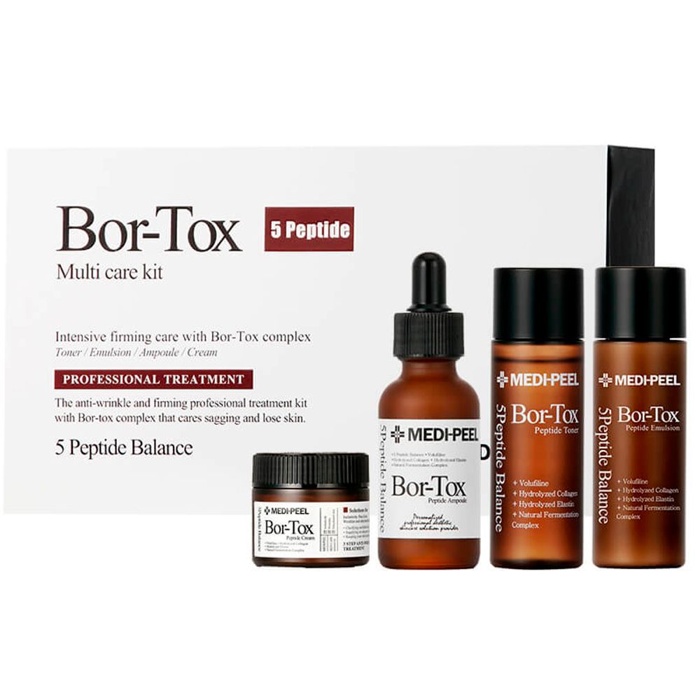 Набор для лица с эффектом ботокса MEDI-PEEL Bor-Tox 5 Peptide Multi Care Kit 30 мл+30 мл+30 мл+50 мл