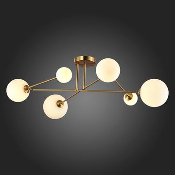 SLE2211-302-06 Светильник потолочный Латунь/Белый G9 LED 6*5W FANTINI