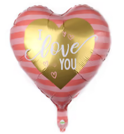 К 18" Сердце ILY полоски