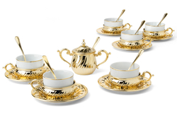 Чайный набор на 6 персон Stradivari с отделкой под золото в подарочной коробке Гамма