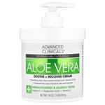 Advanced Clinicals, Алоэ вера, успокаивающий и восстанавливающий крем, 454 г (16 унций)