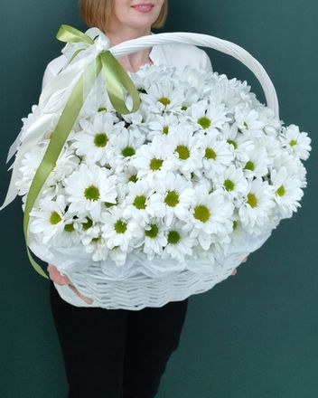 Цветы  в корзине