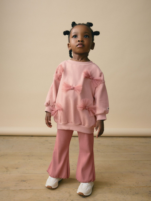 Толстовка и легинсы-клеш в комплекте для девочки Next B12-431, Розовый