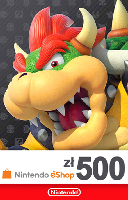 Nintendo eShop Store Poland: Карта оплаты 500zl [Цифровой код доступа]
