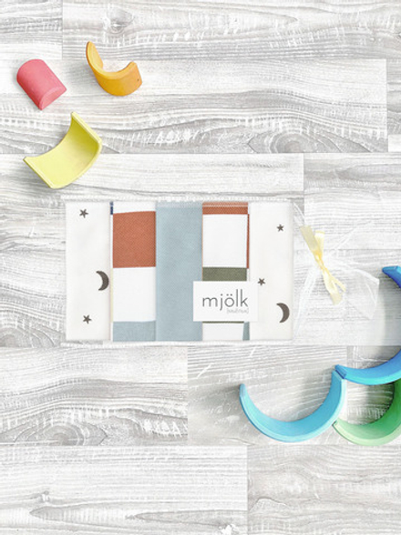 Набор платочков-слюнявчиков Mjölk Шахматы