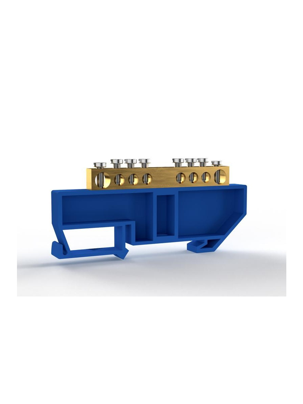 Шина нулевая на DIN-изоляторе 6х9мм 8 отвер. латунь TOKOV ELECTRIC TKE-BCB-69-8-DIN/N