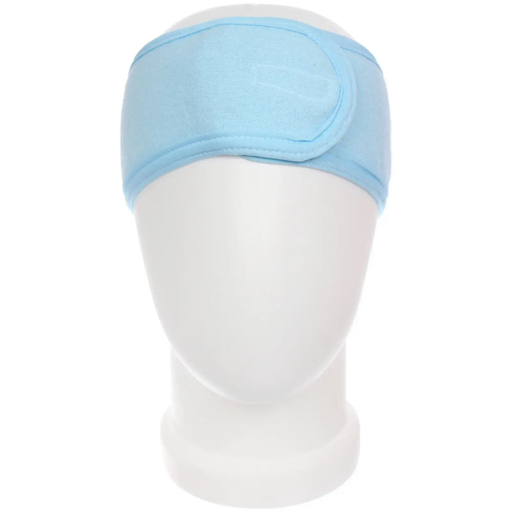 Повязка на голову косметическая «KRASOTA V TEBE», цвет небесный, 8.5*62 см (ZIP пакет)