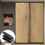 Дверь-купе ARISTO С, ЛДСП EGGER, профиль черный велюр (18 цветов)